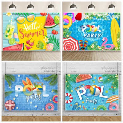 Summer pool party swimming ring photo material photo studio