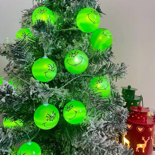 Halloween Day Decoration Party String Lights Funny Green Bal