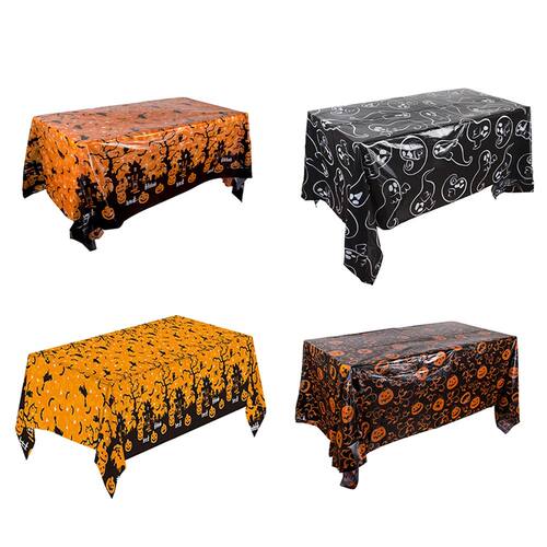 Halloween Decoration Tablecloth,Disposable Pumpkin Spider We