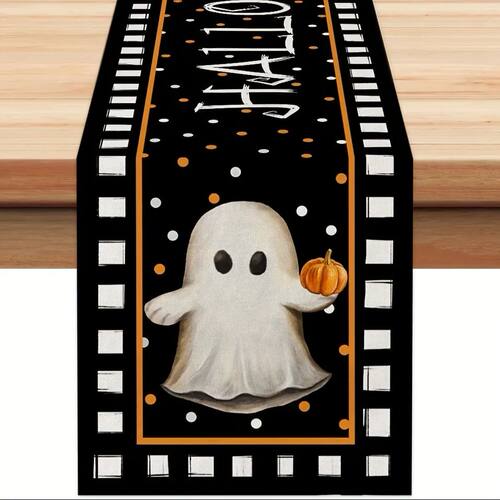 1pc Halloween themed table flag, ghost fun print, autumn par