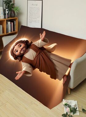 Cartoon  Flannel Blanket - Soft All-Season Cozy Throw, Relig