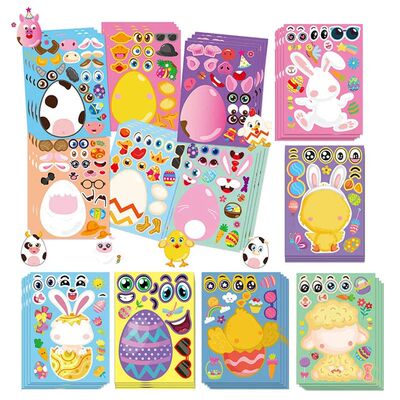 Easter Stickers For Children Kawaii Rabbit Lamb Chick Eggs M