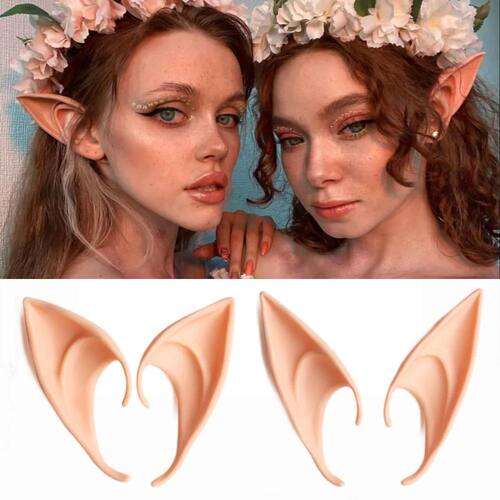 Halloween Decor Elf Ears Angel Fairy Latex Ears Cosplay Masq