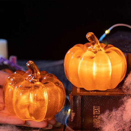 Halloween Pumpkin Decor Lights Led Illuminated Built-In Powe