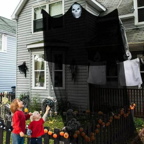 Halloween Hanging Skull Ghost Skeleton Gauze Hanging Ghost F