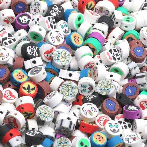 20/50/100pcs Mix Halloween Beads Polymer Clay Beads For Need