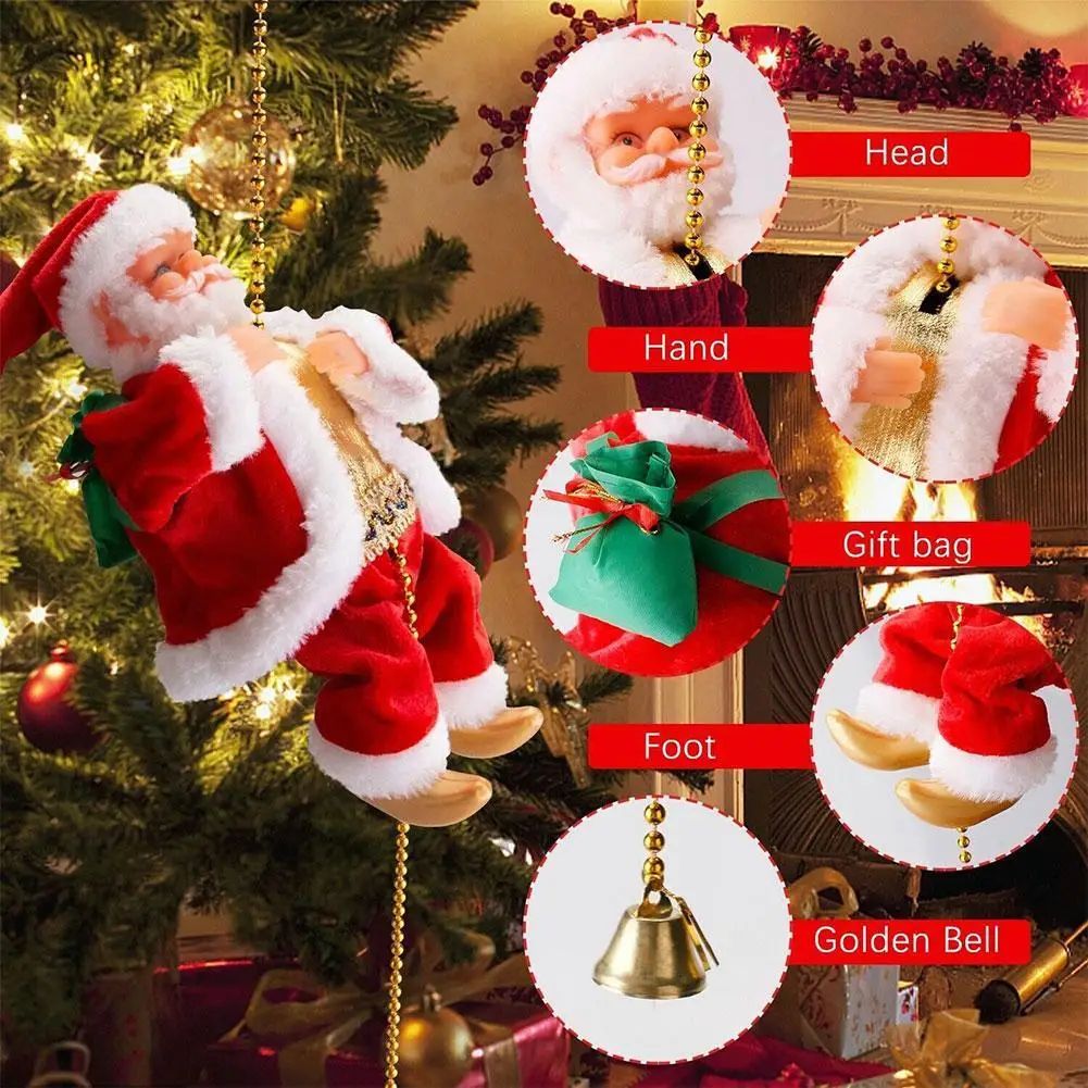 Santa Claus Climbing Beads Christmas Decorations Santa Claus