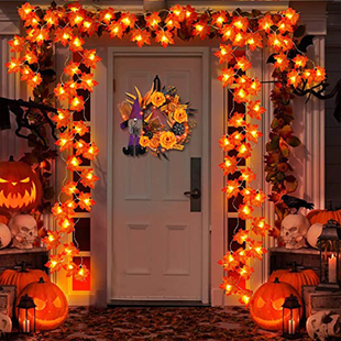 Leaf Maple Lights Leaves Garlands String