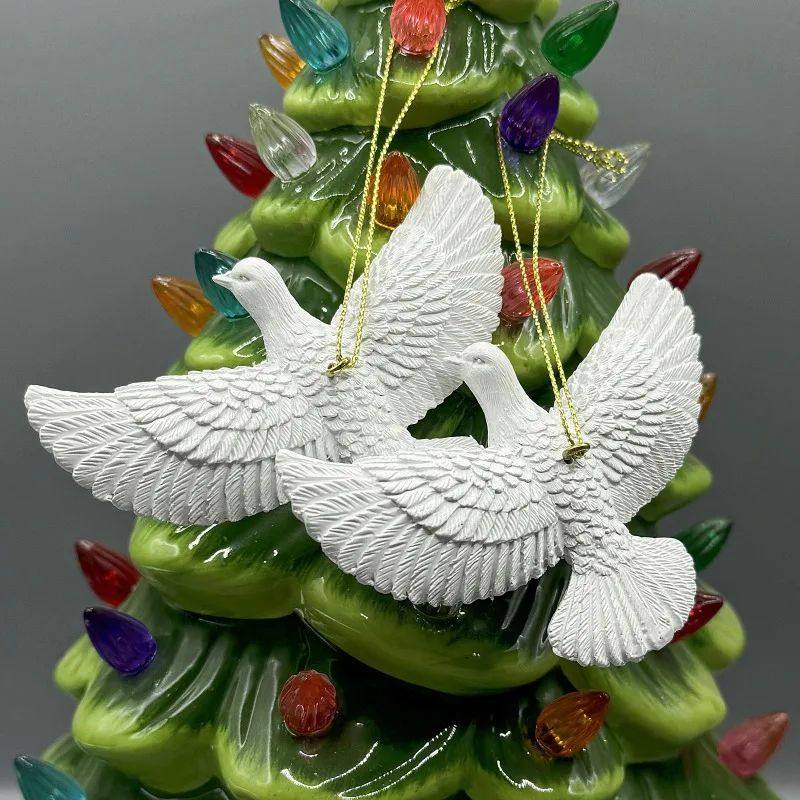 1/2/4 Christmas Decorations Pigeon Style Friendshi Pendant C