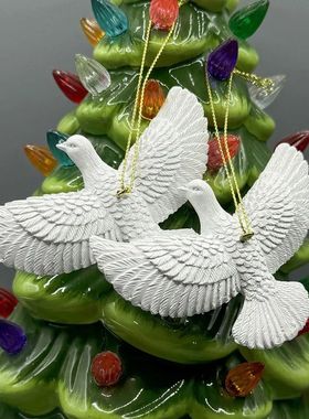 1/2/4 Christmas Decorations Pigeon Style Friendshi Pendant C
