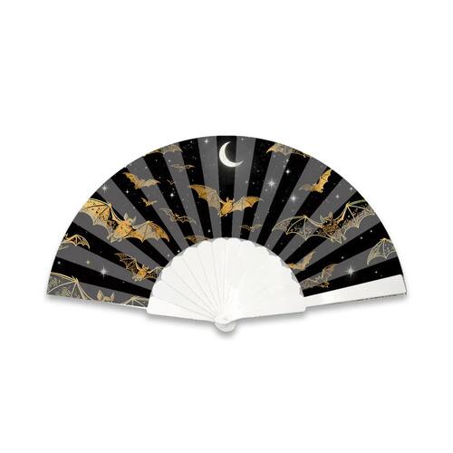 Stage Dance Performance Fan Gothic Portable Foldable Fan Bat