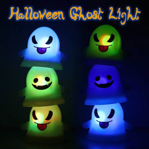 1Pcs Halloween Ghost Night Light LED Lamp Cute E Colorful La