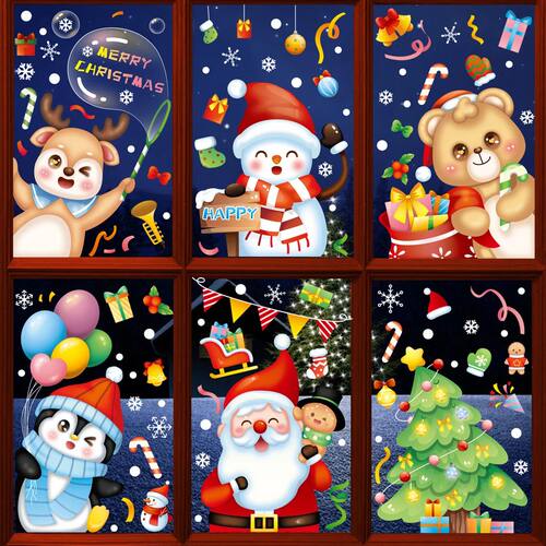 Christmas Stickers, Snowflake,Elk,Snowman,Santa Claus for Do