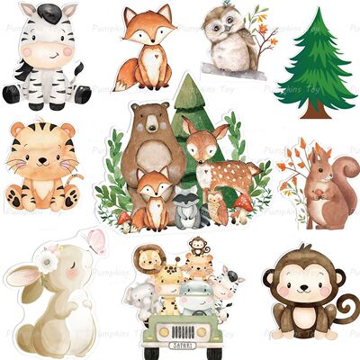 12/18/24/36Inch Safari Animal Kt Board Decor Jungle Birthday
