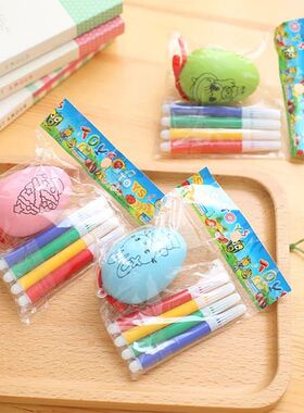 5pcs DIY Painting Easter Eggs for Children Arts Crafts Color