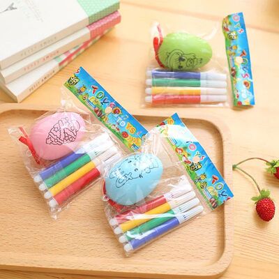 5pcs DIY Painting Easter Eggs for Children Arts Crafts Color