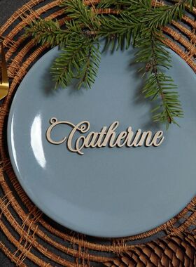 Personalized Christmas Stocking Tags Name Tags Wooden Holida