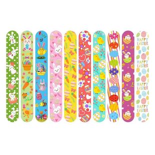 10Pcs Coloful Bunny Rabbit Slap Bracelets Gifts Spring Easte