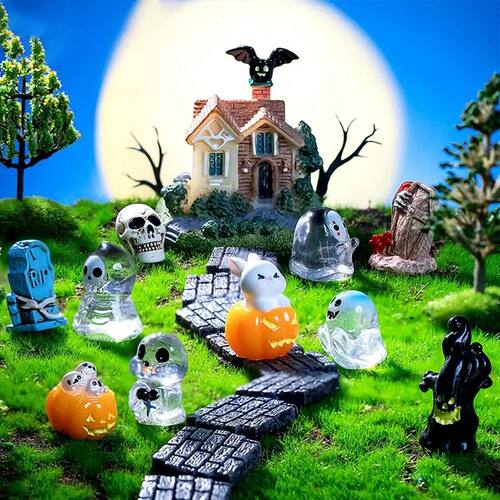Micro Landscap Halloween Crystal Ball Cute Easy to Carry Min