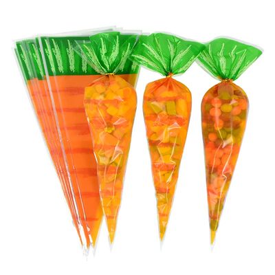 20/40pieces Easter Carrot Candy Bag Children's Day Spring Pa