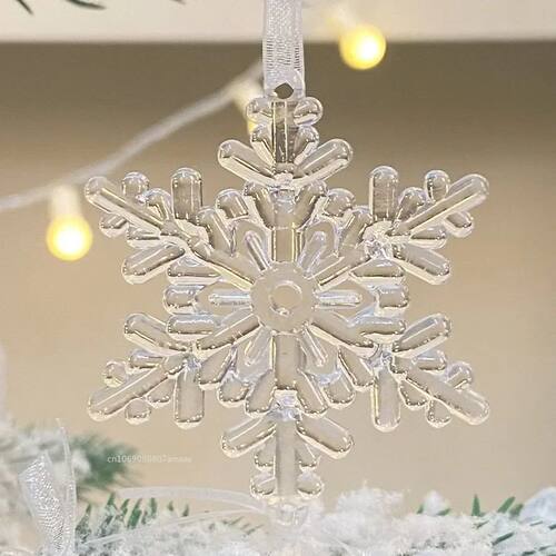 3pcs/bag  Christmas Decorations Christmas Transparent Snowfl