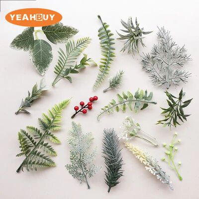 Artificial plant flower leaves for wedding home Christmas ga