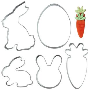 1Pcs Easter Cookie Cutter Easter Egg Rabbit Carrot Stainless