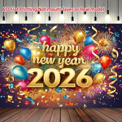 VIKAMA 2026 Happy New Year Backdrop Wedding Party Decorative