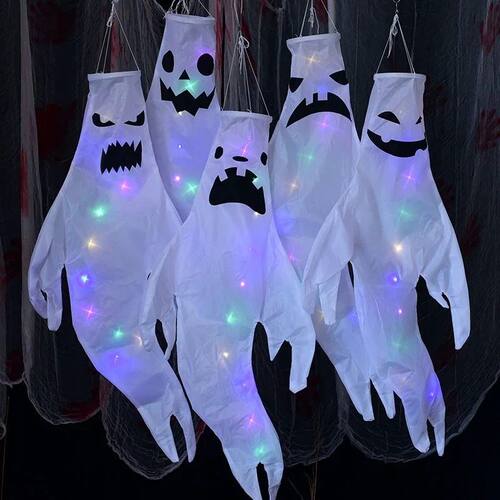Hanging Ghost Halloween LED Luminous Ghost Children's Gift S