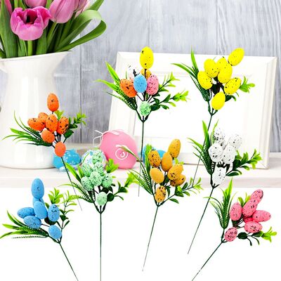 2025 New DIY Easter Egg Cuttings Artificial Flowers Branch C