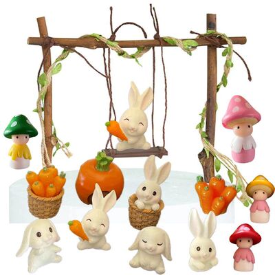 Easter Party Baking Supplies Easter Rabbit Mini Figurines Bu