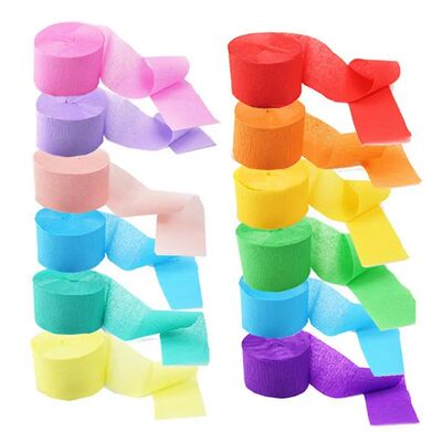 1roll 4.5cm*25 meters Crepe Paper Streamers Tissue Paper Rol