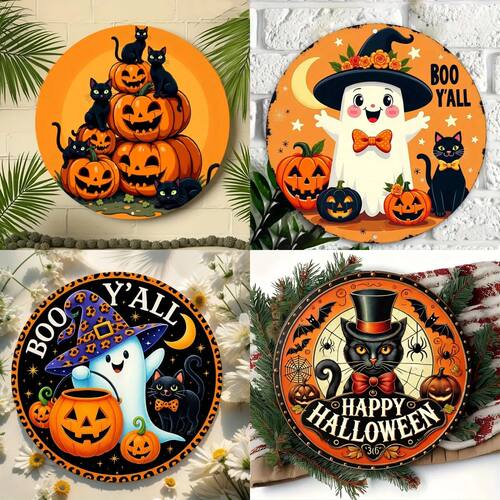 Halloween Wood Decorations Pumpkin Ghost Party Indoor and At