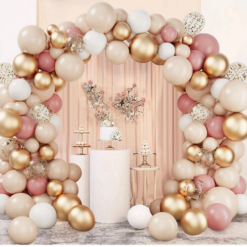 Tender Pink Gold Balloon Garland Arch Kit Wedding Birthday