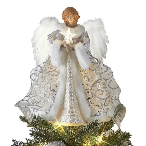 White Angel Pendant Christmas Tree Topper Delicate Top Angel