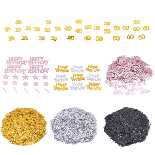 Gold Silver Rose Gold 18 30 40 50 60 Digital Confetti Happy