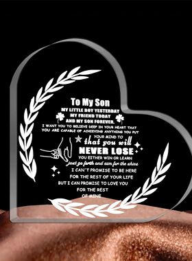 Inspirational Crystal Souvenir Birthday Gift for Son Adult T