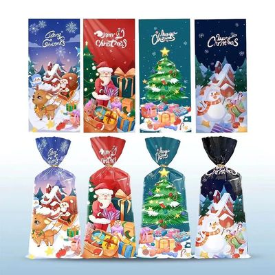 50PCS Multicolor Christmas Candy Bag Cartoon Santa Clause De