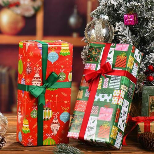 50x70cm 1 Roll Christmas Gift Wrapping Paper with Snowflake,