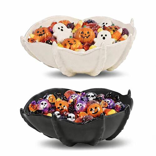 2pcs/set  Halloween Candy Snack Basket Cake Fruit Plates Sto