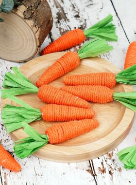 2025 Easter Day Simulation Carrot Mini Hemp Rope Handmade DI
