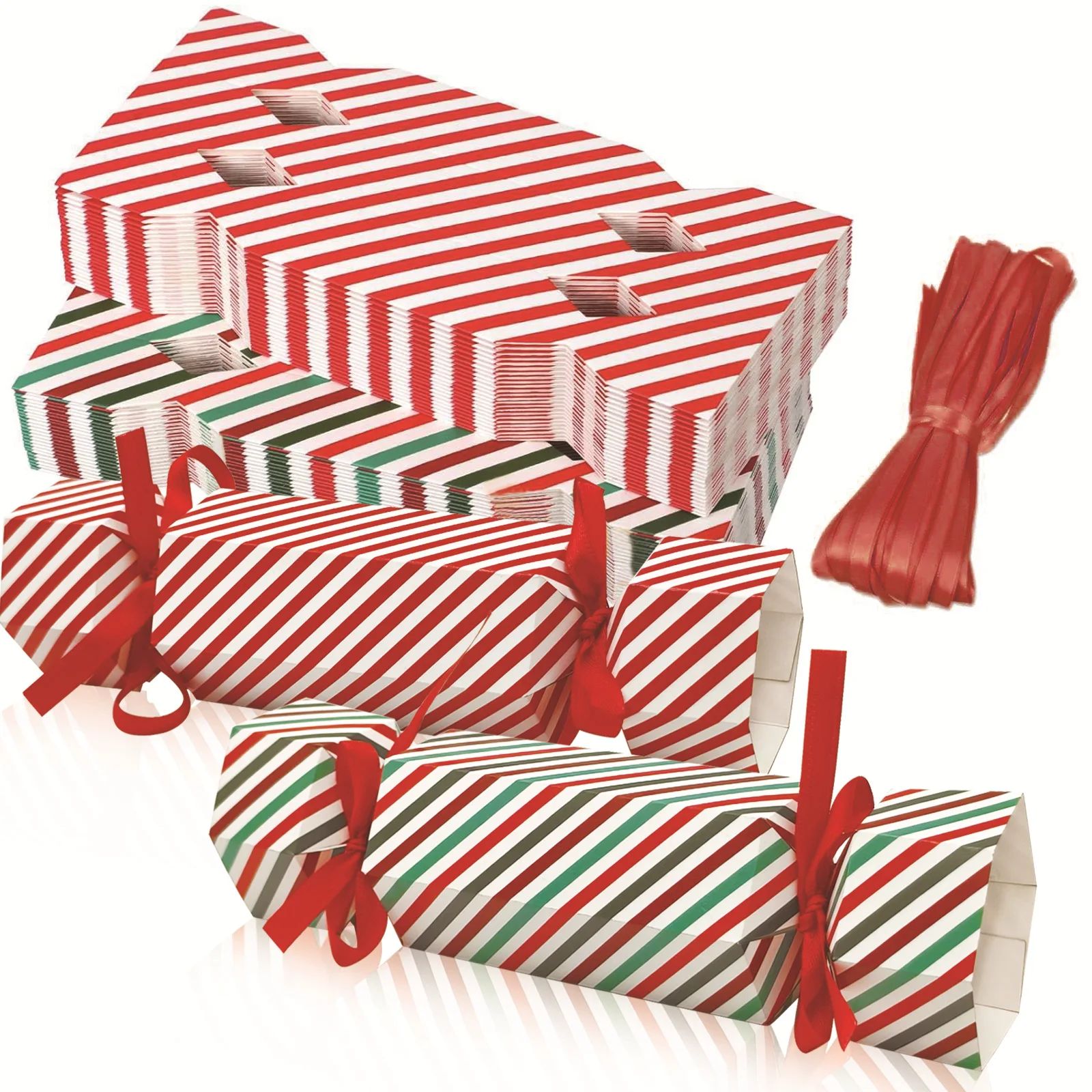 20pcs Candy Box For Christmas With Ribbons DIY Sweets Chocol