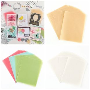 Smooth Vellum Paper 30pcs Heat Frosted Sheets Resist Colored