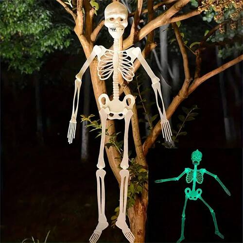 1PCS large glow-in-the-dark skull decoration,For Halloween -
