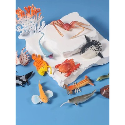 13pcs Mini Realistic Sea Life Toys Figures, Educational Unde