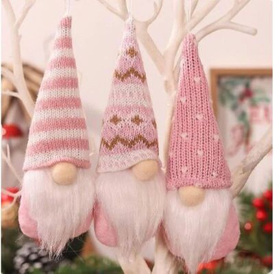 3pcs Christmas Hanging Decorations, Swedish Handmade Plush S