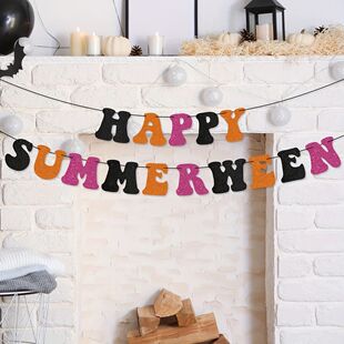 Happy Summerween Banner Summerween Birthday Party Banner Dec