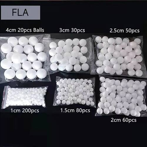 1-4CM Round Styrofoam Balls Christmas Ball White Artificial