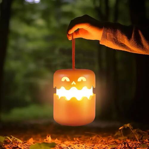 Halloween Pumpkin Light Collapsible Pumpkin Lantern with Lan
