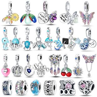 Sterling Silver Glowing fireflie marine life Charm P